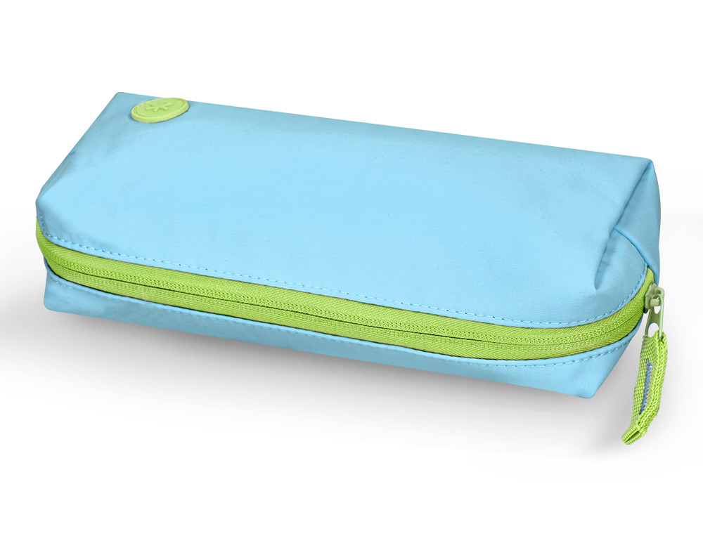 ESTUCHE PORTATODO ANTARTIK BASIC PACK 1 COMPARTIMENTO TURQUESA COMPAÑERO MOCHILA 80X55X210 MM