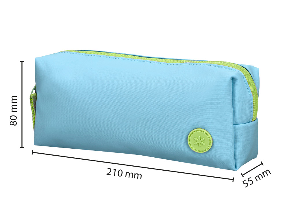 ESTUCHE PORTATODO ANTARTIK BASIC PACK 1 COMPARTIMENTO TURQUESA COMPAÑERO MOCHILA 80X55X210 MM