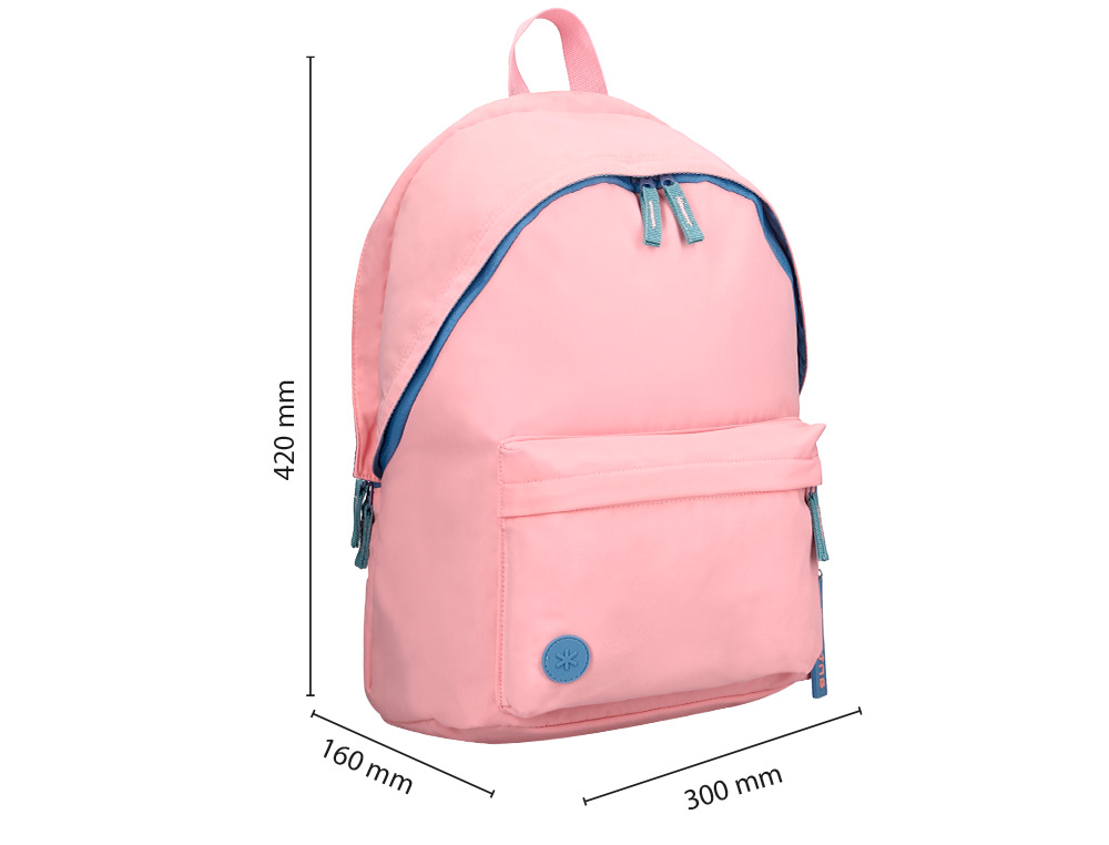 MOCHILA ANTARTIK BASIC PACK CON BOLSILLO PARA PORTATIL ROSA 20 L 300X160X420 MM