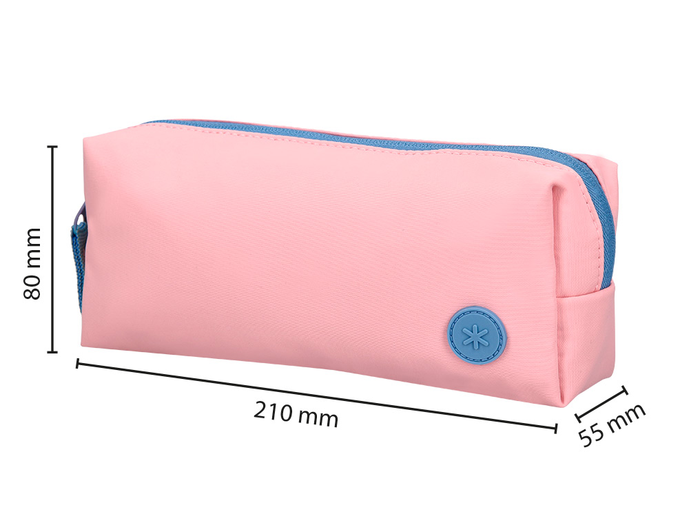 ESTUCHE PORTATODO ANTARTIK BASIC PACK 1 COMPARTIMENTO ROSA COMPAÑERO MOCHILA 80X55X210 MM