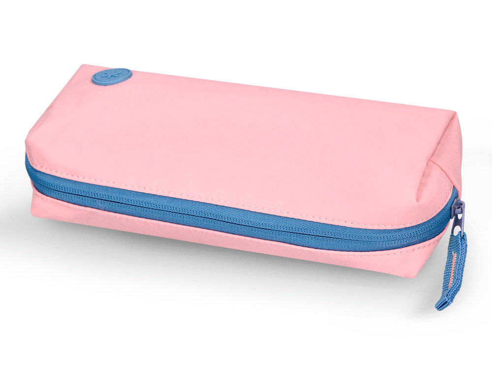 ESTUCHE PORTATODO ANTARTIK BASIC PACK 1 COMPARTIMENTO ROSA COMPAÑERO MOCHILA 80X55X210 MM