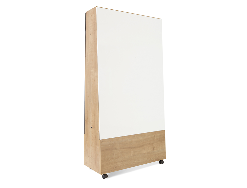 Pizarra blanca rocada skinwhiteboard pro serie naturas con tripode doble cara melamina 100x150 cm