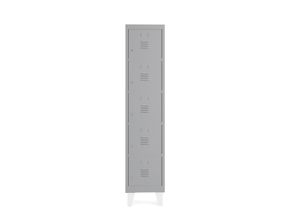 Taquilla metalica rocada 400 1 modulo x 5 puertas gris 430x500x1800 mm