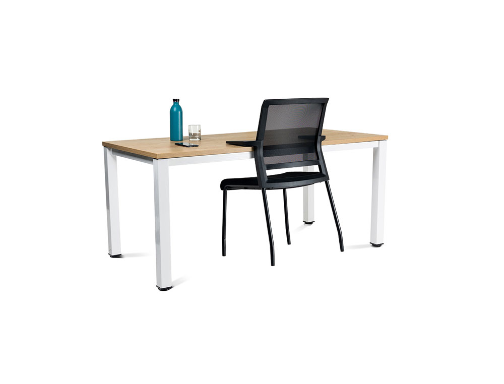 CADEIRA ROCADA CONFIDENTE BRACOS FIXOS ESTRUTURA METALICA ASSENTO TECIDO ANTI FOGO AZUL ENCOSTO MALHA 575X585X885 MM
