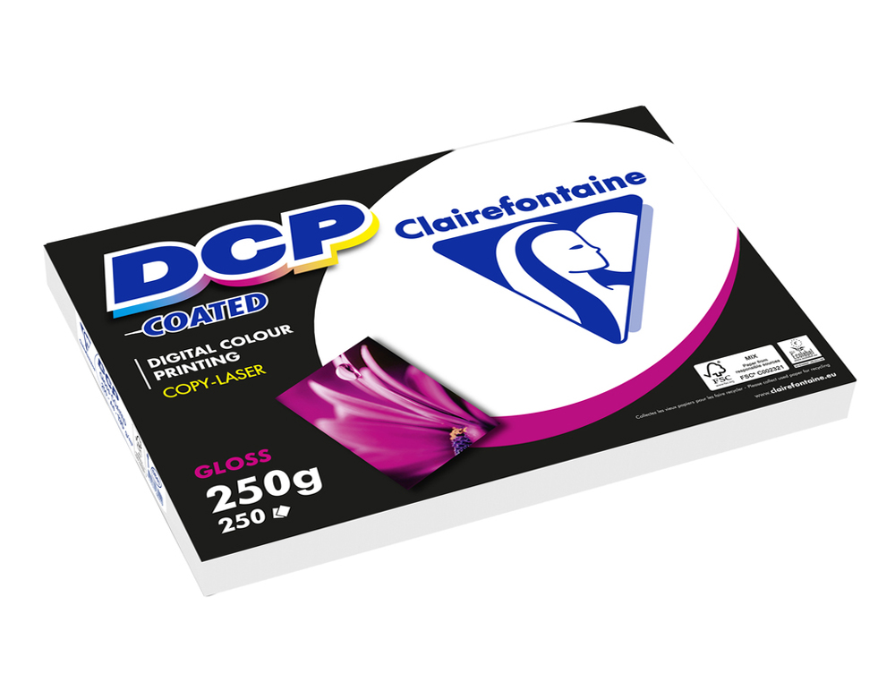 Papel fotocopiadora color dcp coated glossy din a4 250 gramos paquete 250 hojas