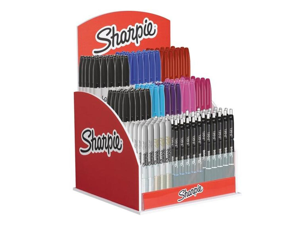 Rotulador sharpie permanente punta fina rojo