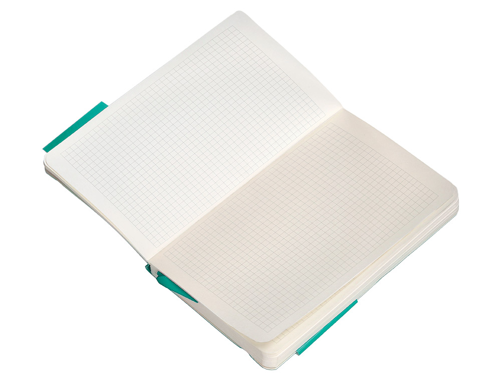CUADERNO CON GOMILLA ANTARTIK NOTES TAPA BLANDA A6 CUADRICULA TURQUESA 100 HOJAS 80 GR FSC