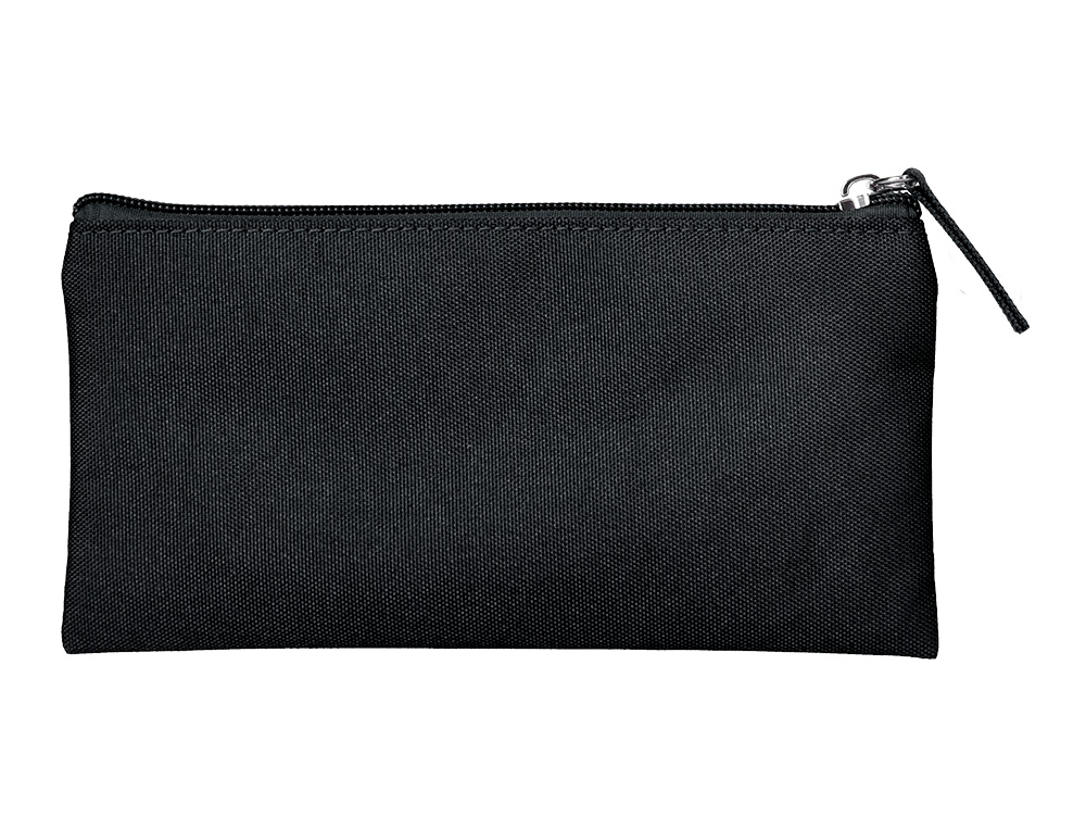 ESTUCHE PORTATODO LIDERPAPEL PLANO ANCHO UNA CREMALLERA 200X100 MM NEGRO