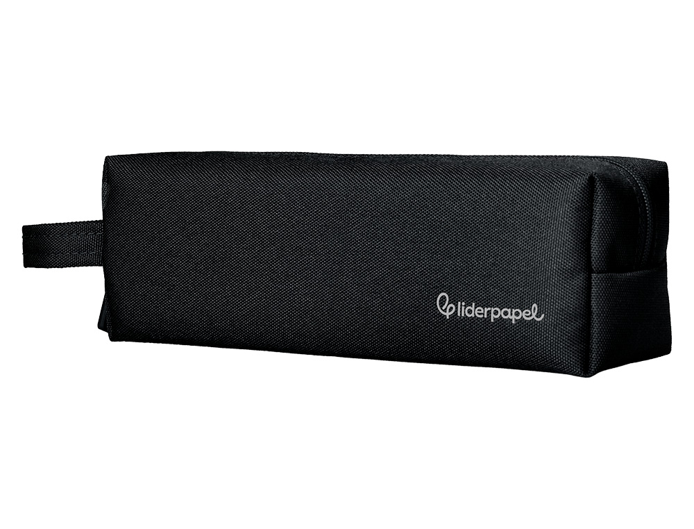 ESTUCHE PORTATODO LIDERPAPEL CLASSIC RECTANGULAR CON ASA 210X70MM NEGRO