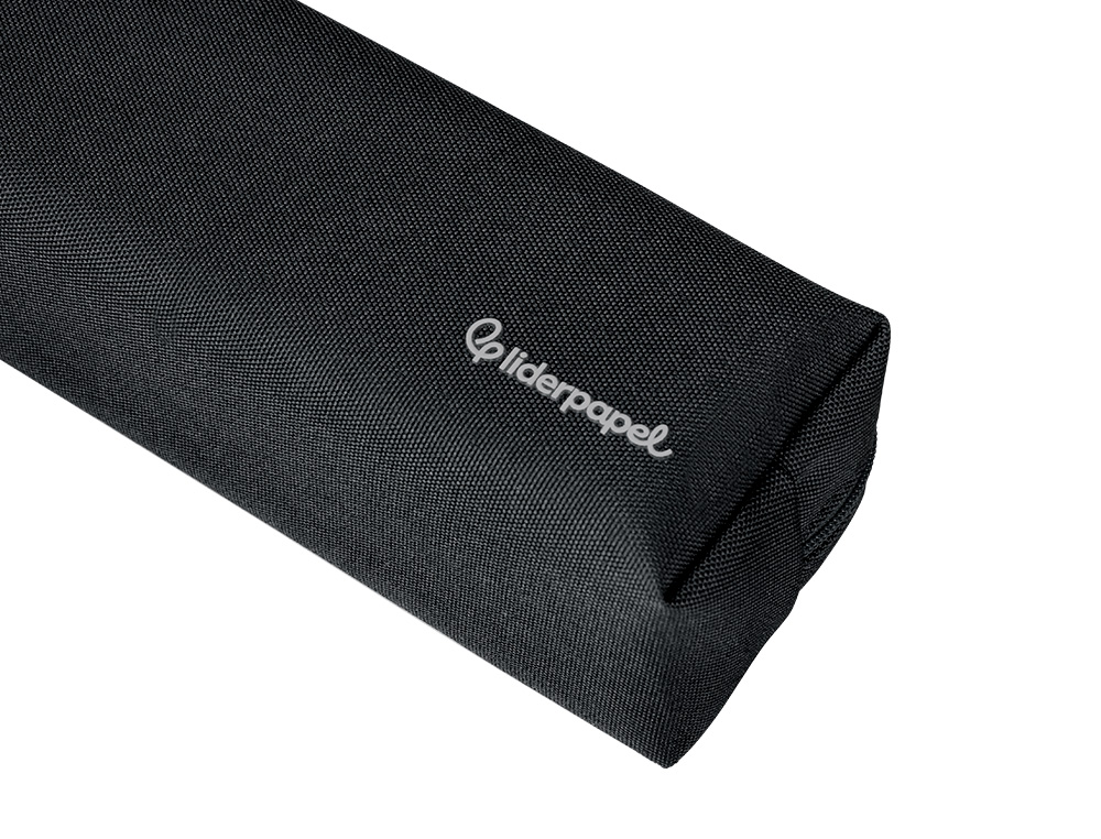 ESTUCHE PORTATODO LIDERPAPEL CLASSIC RECTANGULAR CON ASA 210X70MM NEGRO
