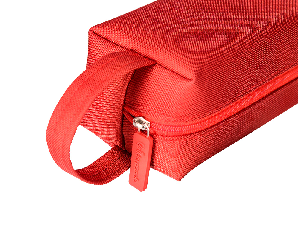 ESTUCHE PORTATODO LIDERPAPEL CLASSIC RECTANGULAR CON ASA 210X70MM ROJO