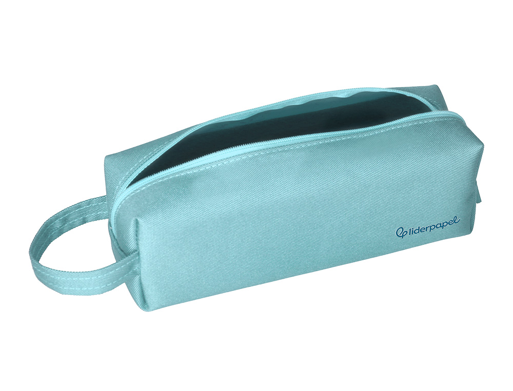 ESTUCHE PORTATODO LIDERPAPEL CLASSIC RECTANGULAR CON ASA 210X70MM AZUL CELESTE