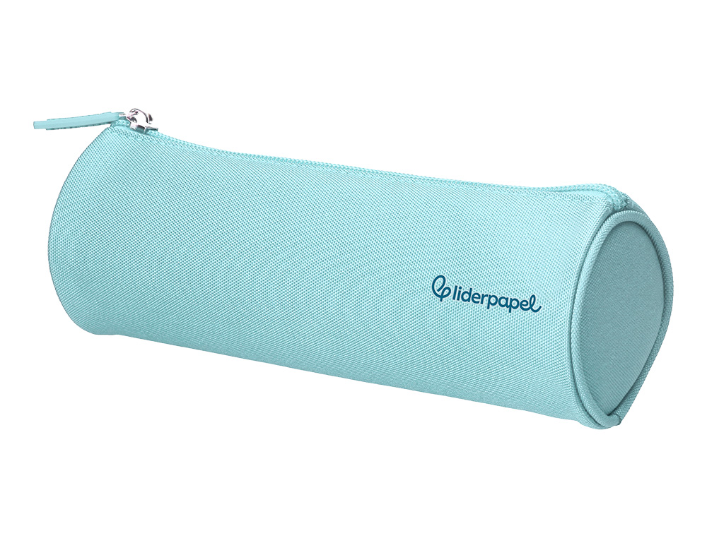 ESTUCHE PORTATODO LIDERPAPEL CLASSIC CILINDRICO ANCHO 210X70MM AZUL CELESTE