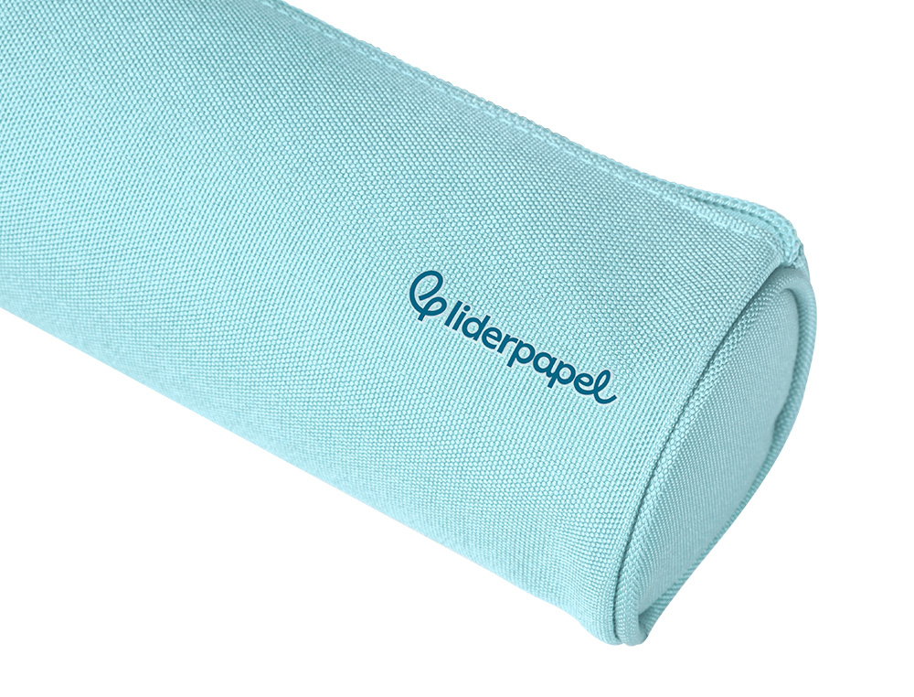 ESTUCHE PORTATODO LIDERPAPEL CLASSIC CILINDRICO ANCHO 210X70MM AZUL CELESTE
