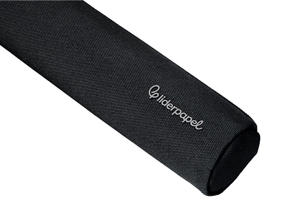 ESTUCHE PORTATODO LIDERPAPEL SLIM CILINDRICO 220X45MM NEGRO