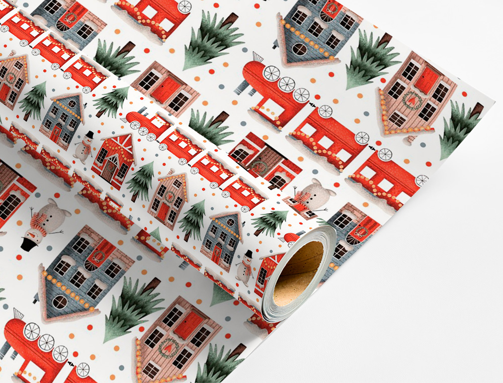 PAPEL DE REGALO LIDERPAPEL NAVIDAD ROLLO ANCHO 70 CM LONGITUD 2 MT GRAMAJE 60 GR DISEÑOS SURTIDOS B-2024