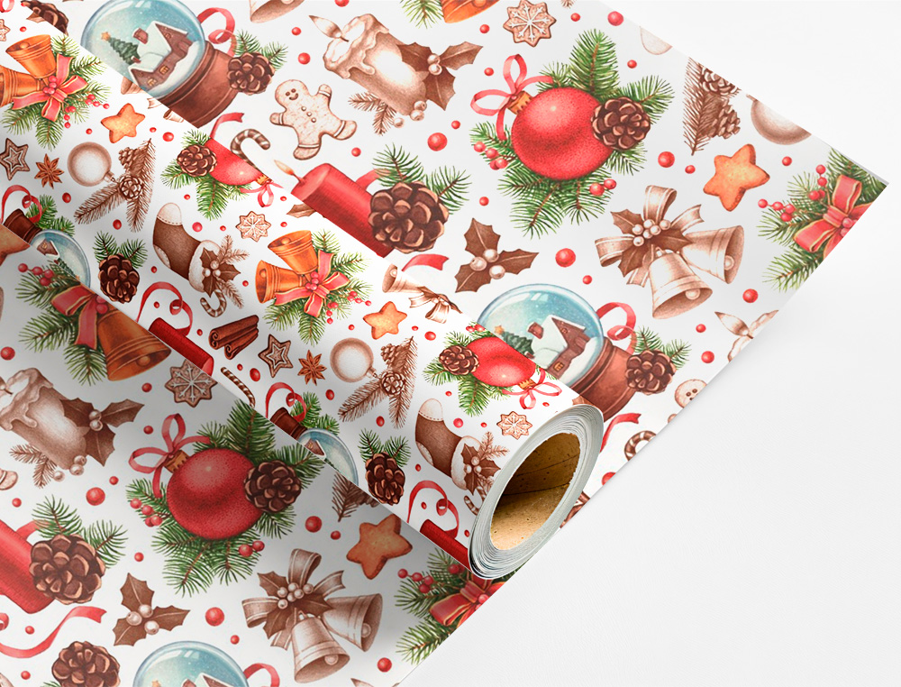 PAPEL DE REGALO LIDERPAPEL NAVIDAD ROLLO ANCHO 70 CM LONGITUD 2 MT GRAMAJE 60 GR DISEÑOS SURTIDOS B-2024