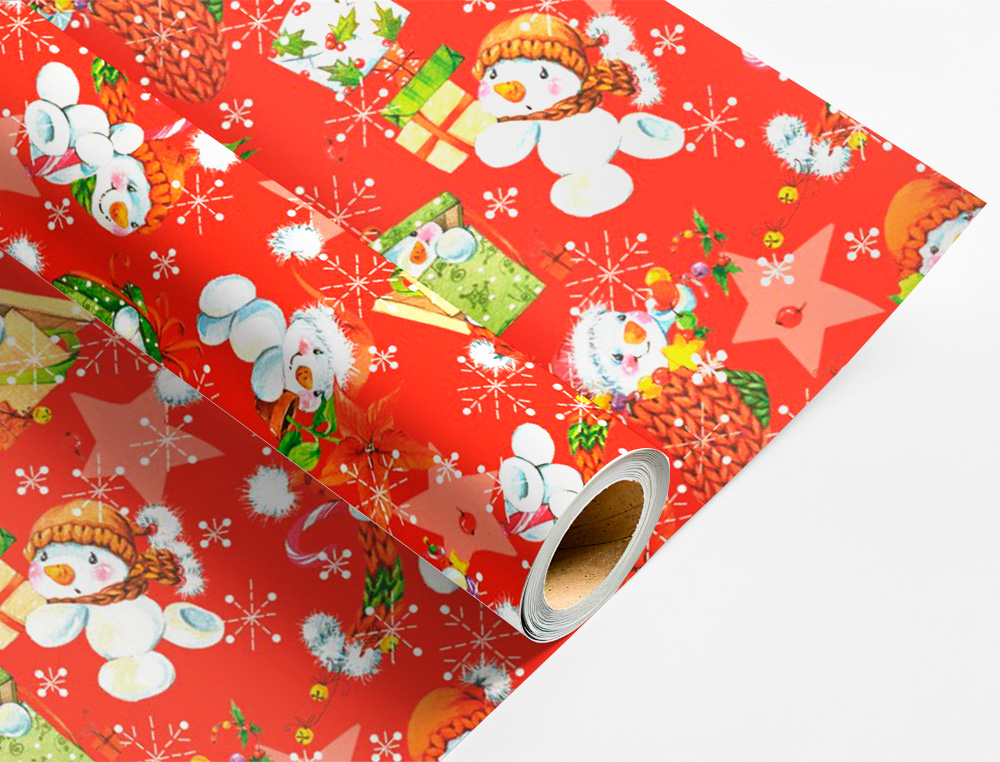 PAPEL DE REGALO LIDERPAPEL NAVIDAD ROLLO ANCHO 70 CM LONGITUD 2 MT GRAMAJE 60 GR DISEÑOS SURTIDOS B-2024