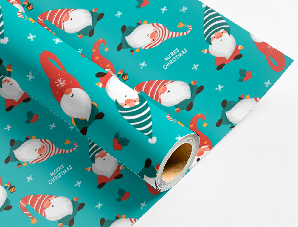 PAPEL DE REGALO LIDERPAPEL NAVIDAD ROLLO ANCHO 70 CM LONGITUD 2 MT GRAMAJE 60 GR DISEÑOS SURTIDOS C-2024