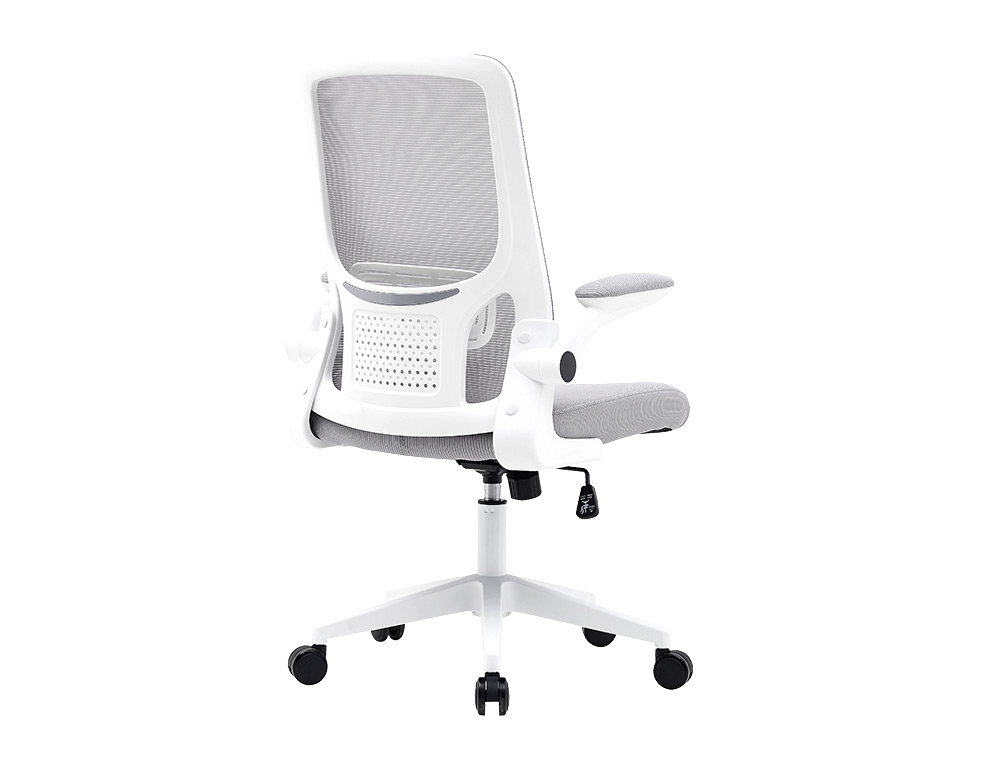 CADEIRA Q-CONNECT ESCRITORIO ALBA MALHA BASE METALICA ALT MAX 1110 LARG 610 PROF 580 RODAS PREMIUM COR CINZA