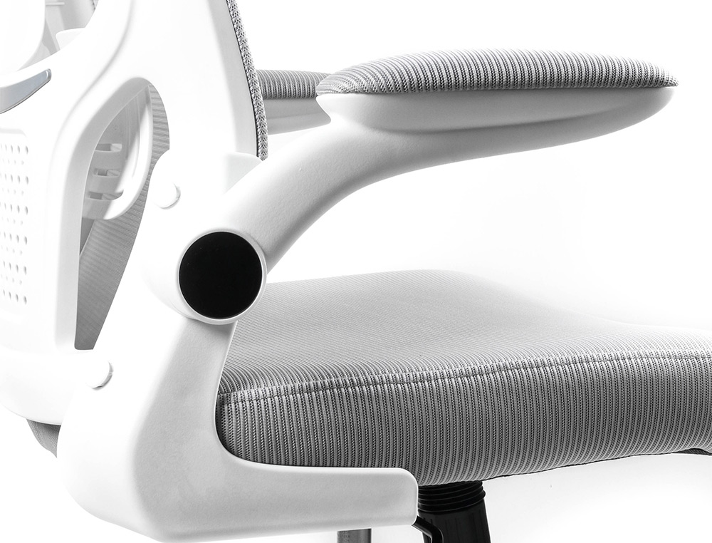 CADEIRA Q-CONNECT ESCRITORIO ALBA MALHA BASE METALICA ALT MAX 1110 LARG 610 PROF 580 RODAS PREMIUM COR CINZA