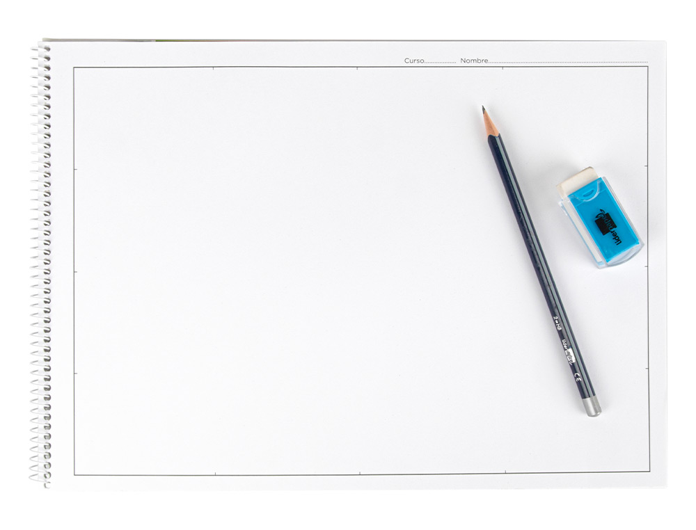 BLOC DIBUJO LIDERPAPEL LINEAL HISTORICO 230X325MM 20 HOJAS 130G/M2 CON RECUADRO PERFORADO