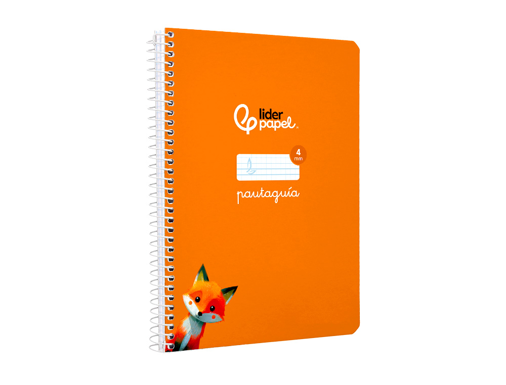 CUADERNO ESPIRAL LIDERPAPEL A5 PAUTAGUIA TAPA BLANDA 40H 75 GR CUADRO PAUTADO 4MM COLOR NARANJA