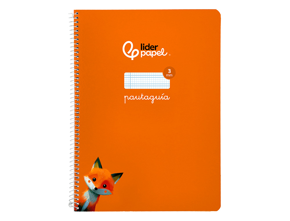 CUADERNO ESPIRAL LIDERPAPEL A4 PAUTAGUIA TAPA BLANDA 80H 75 GR CUADRO PAUTADO 3MM COLOR NARANJA