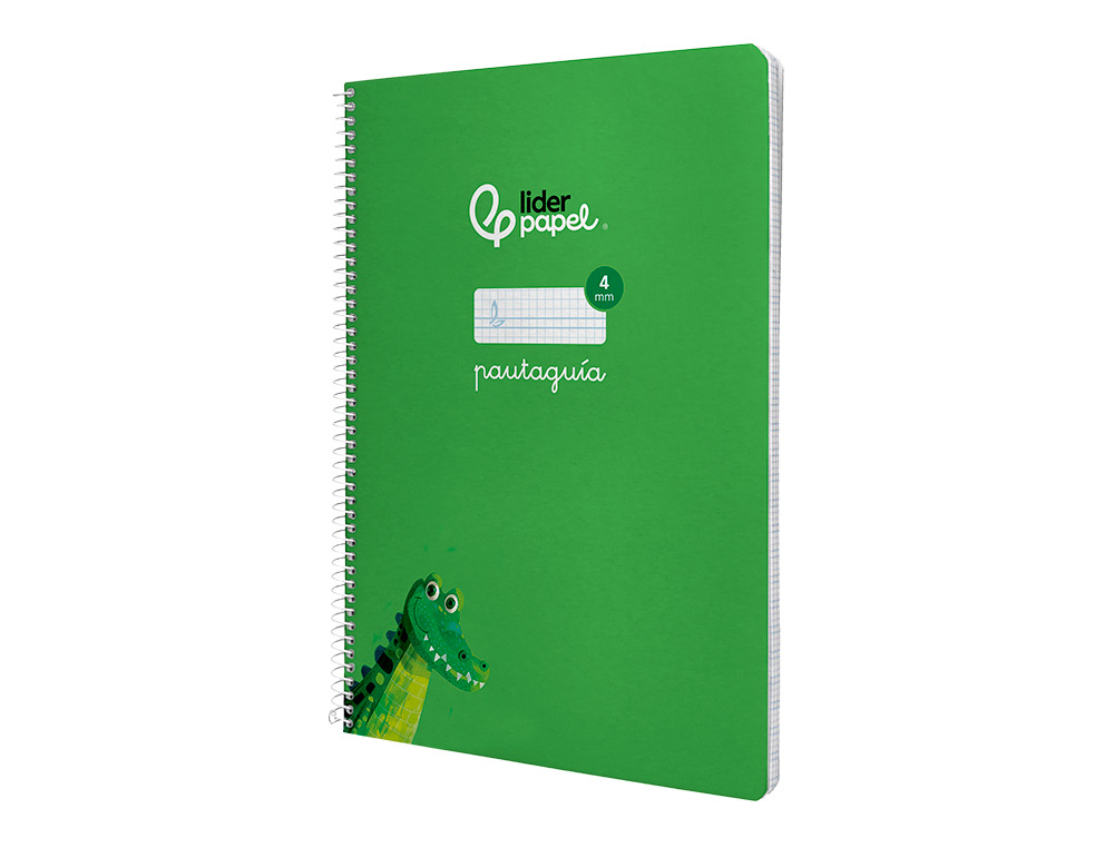 CUADERNO ESPIRAL LIDERPAPEL A4 PAUTAGUIA TAPA BLANDA 80H 75 GR CUADRO PAUTADO 4MM COLOR VERDE