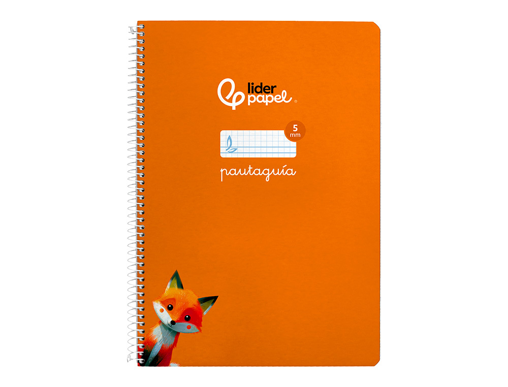 CUADERNO ESPIRAL LIDERPAPEL A4 PAUTAGUIA TAPA BLANDA 80H 75 GR CUADRO PAUTADO 5MM COLOR NARANJA