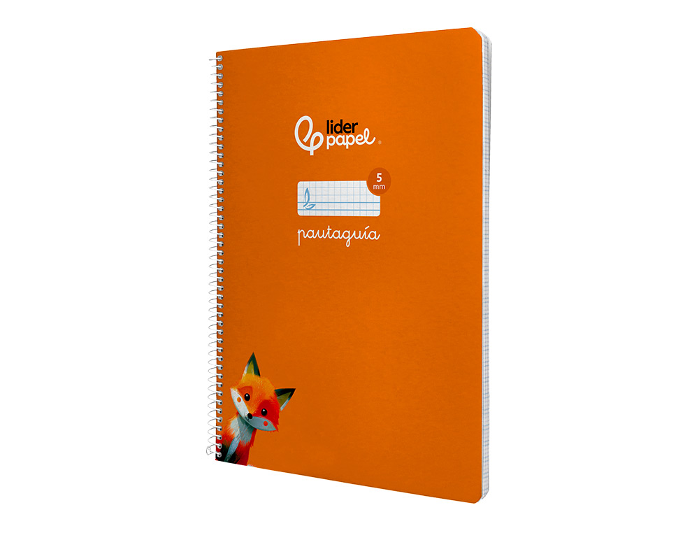 CUADERNO ESPIRAL LIDERPAPEL A4 PAUTAGUIA TAPA BLANDA 80H 75 GR CUADRO PAUTADO 5MM COLOR NARANJA