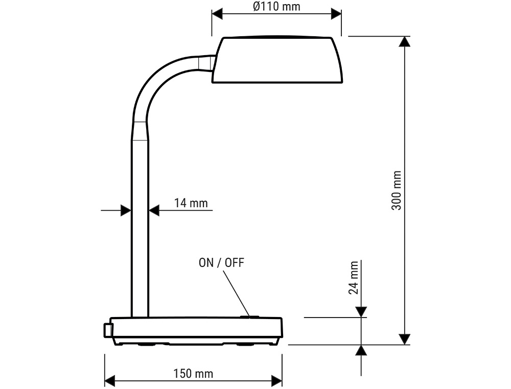 CANDEEIRO DE ESCRITORIO MAUL LED ABBY COR AZUL 155X320X155 MM