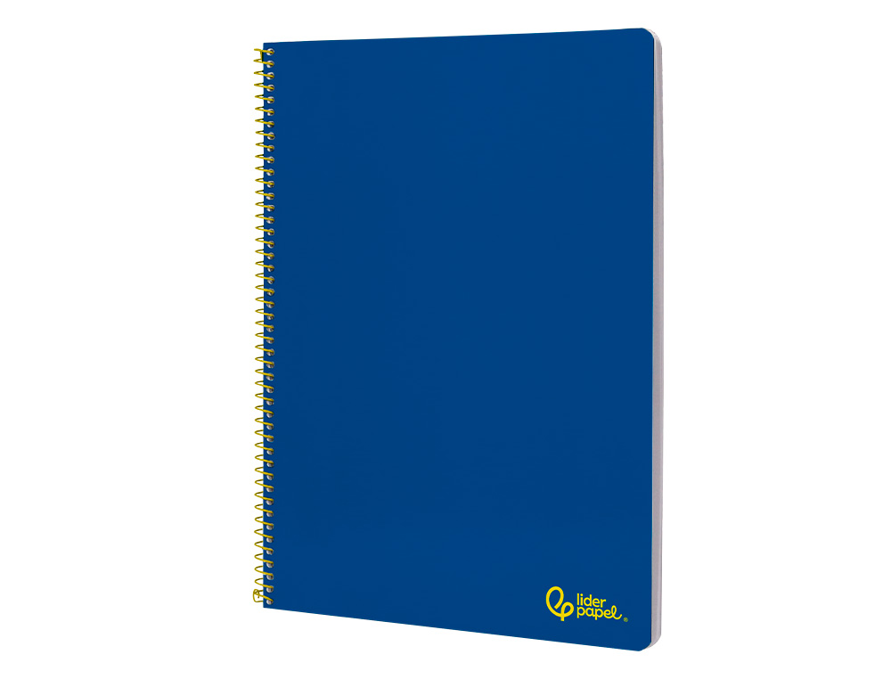 CUADERNO ESPIRAL LIDERPAPEL A4 SMART TAPA BLANDA 80H 75GR CUADRO 4MM CON MARGEN COLOR AZUL OSCURO