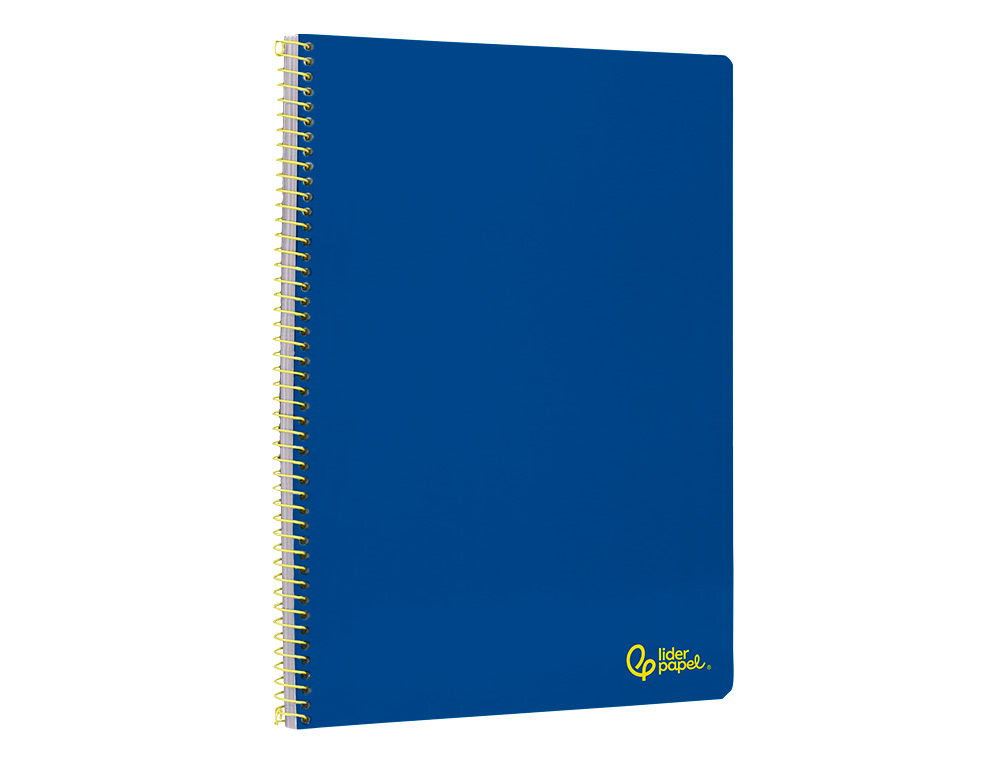CUADERNO ESPIRAL LIDERPAPEL A4 SMART TAPA BLANDA 80H 75GR CUADRO 4MM CON MARGEN COLOR AZUL OSCURO