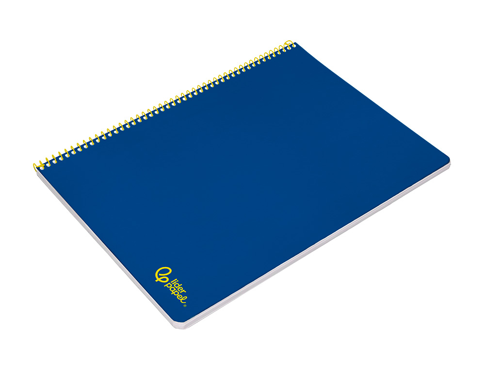 CUADERNO ESPIRAL LIDERPAPEL A4 SMART TAPA BLANDA 80H 75GR CUADRO 4MM CON MARGEN COLOR AZUL OSCURO