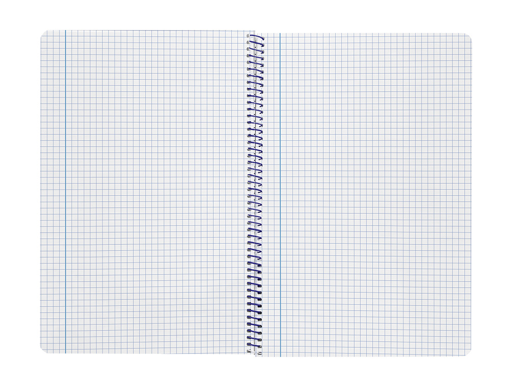 CUADERNO ESPIRAL LIDERPAPEL A4 SMART TAPA BLANDA 80H 75GR CUADRO 4MM CON MARGEN COLOR AZUL OSCURO