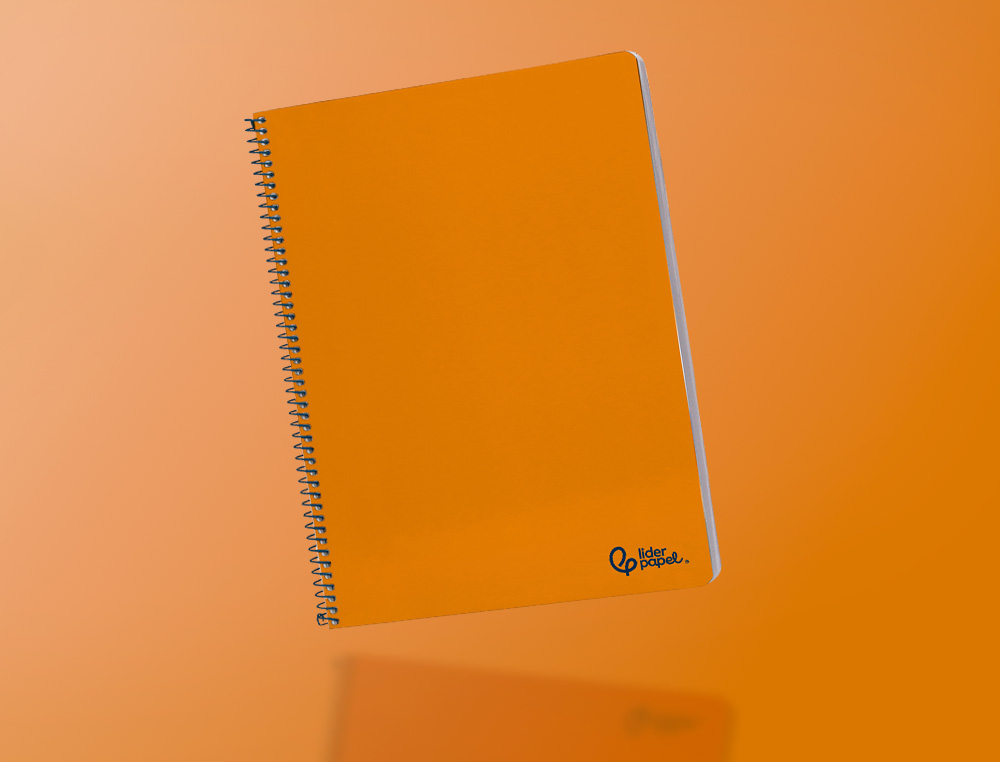 CUADERNO ESPIRAL LIDERPAPEL A4 SMART TAPA BLANDA 80H 75GR RAYADO HORIZONTAL CON MARGEN COLOR NARANJA