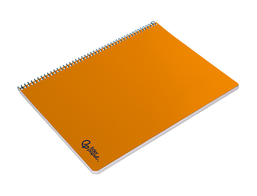 CUADERNO ESPIRAL LIDERPAPEL A4 SMART TAPA BLANDA 80H 75GR RAYADO HORIZONTAL CON MARGEN COLOR NARANJA