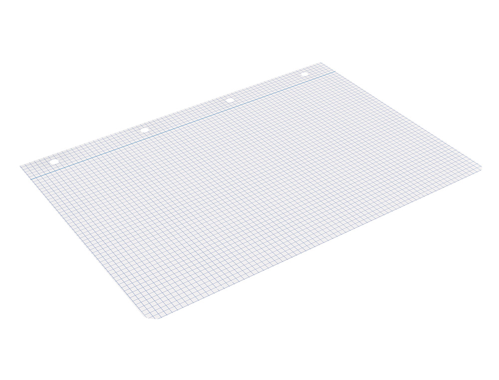 RECAMBIO LIDERPAPEL A4 100 HOJAS 75GR CUADRO 4MM CON MARGEN SIN TALADROS