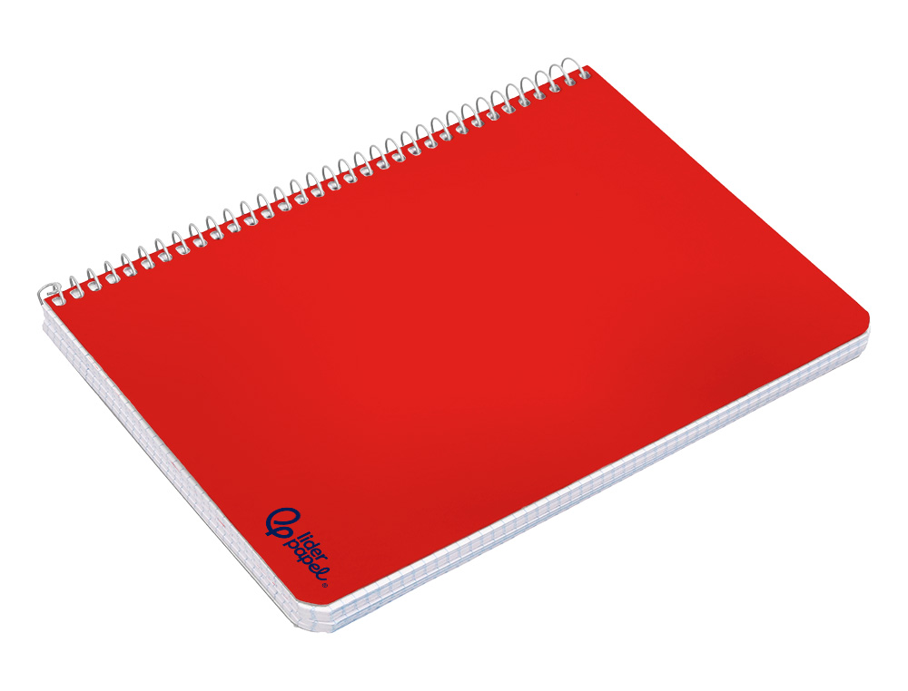 CUADERNO ESPIRAL LIDERPAPEL A4 MICRO SMART TAPA BLANDA 80H 75GR CUADRO 5MM DOBLE MARGEN 4 TALADROS COLORES