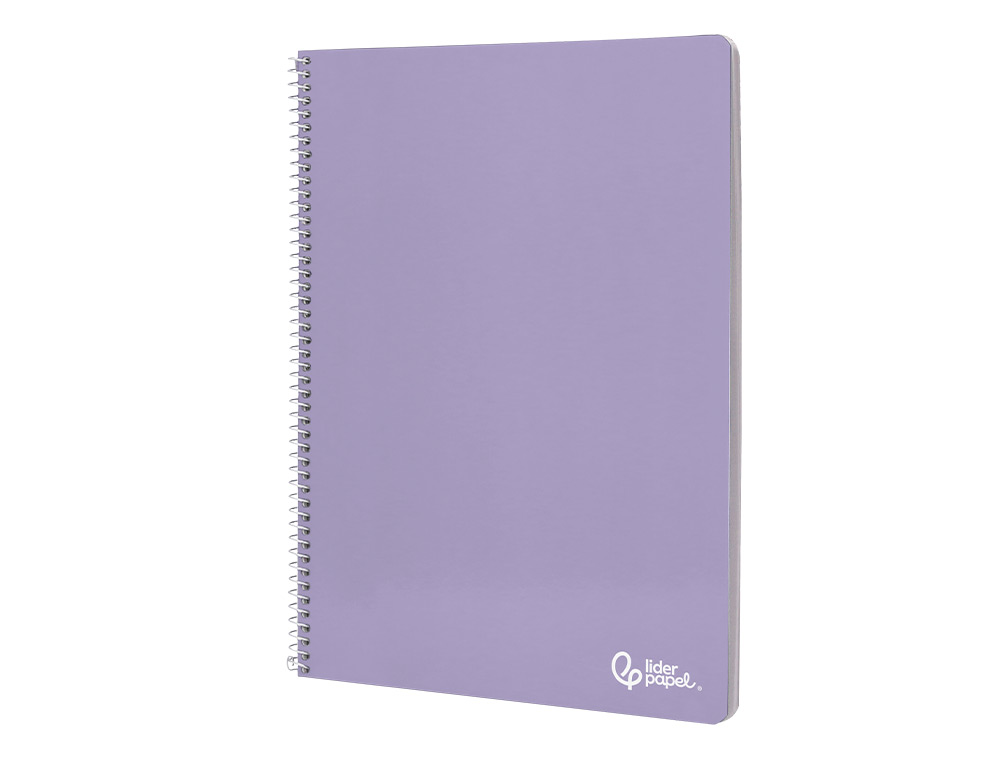 CUADERNO ESPIRAL LIDERPAPEL A5 MICRO SMART TAPA BLANDA 80H 75GR CUADRO 5MM DOBLE MARGEN 6 TALADROS COLORES