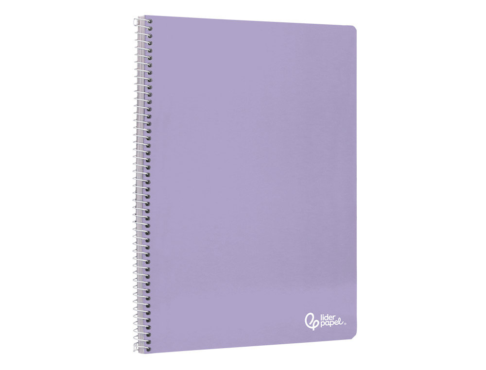 CUADERNO ESPIRAL LIDERPAPEL A5 MICRO SMART TAPA BLANDA 80H 75GR CUADRO 5MM DOBLE MARGEN 6 TALADROS COLORES