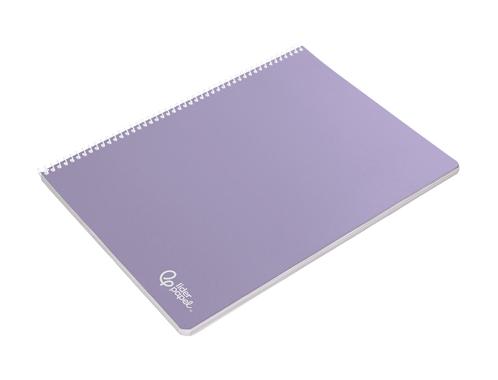 CUADERNO ESPIRAL LIDERPAPEL A5 MICRO SMART TAPA BLANDA 80H 75GR CUADRO 5MM DOBLE MARGEN 6 TALADROS COLORES