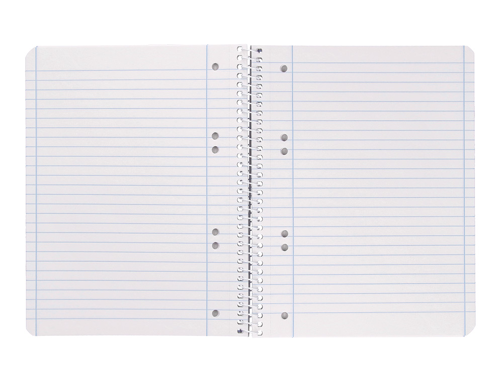 CUADERNO ESPIRAL LIDERPAPEL A5 MICRO SMART TAPA BLANDA 80H 75GR CUADRO 5MM DOBLE MARGEN 6 TALADROS COLORES