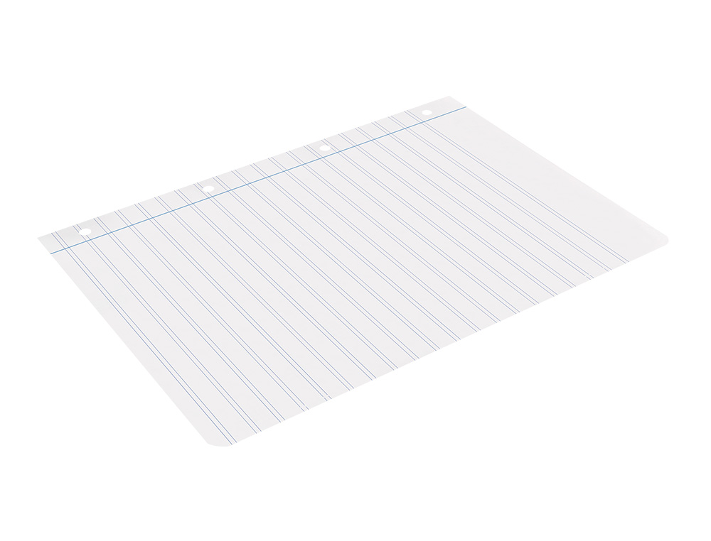 RECAMBIO LIDERPAPEL A4 100 HOJAS 100G/M2 PAUTA 3,5MM CON MARGEN 4 TALADROS