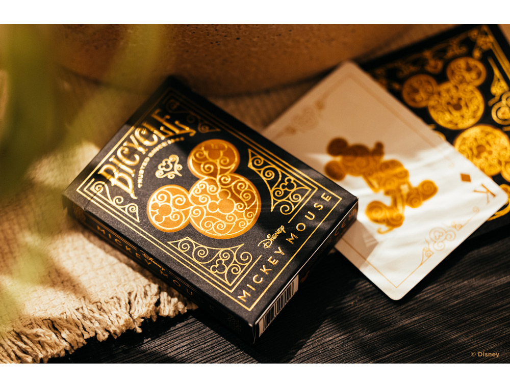 BARAJA DE CARTAS BICYCLE DISNEY BLACK AND GOLD MICKEY