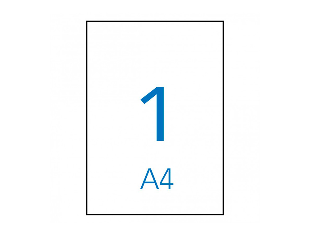 ETIQUETA ADHESIVA APLI 1281 TAMAO 210X297 MM FOTOCOPIADORA LASER INK-JET CAJA CON 100 HOJAS DIN A4