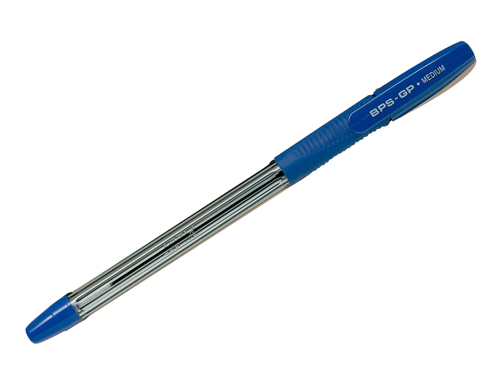 BOLIGRAFO PILOT BPS-GP AZUL SUJECION DE CAUCHO TINTA BASE DE ACEITE CON CAPUCHON