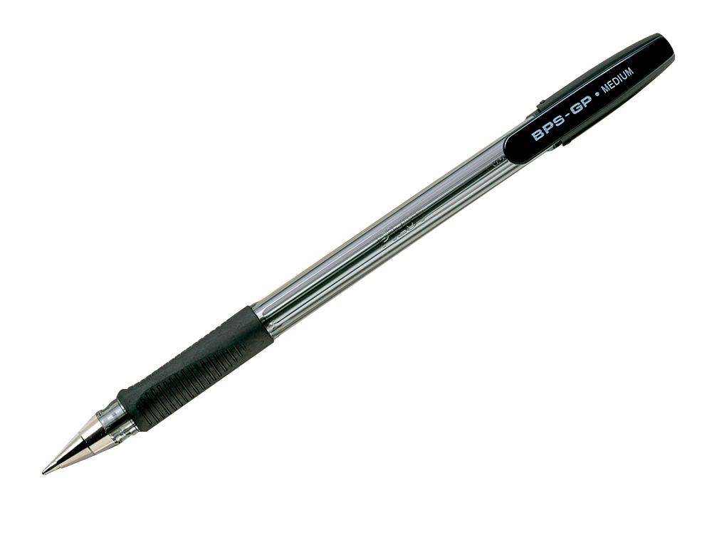 BOLIGRAFO PILOT BPS-GP NEGRO SUJECION DE CAUCHO TINTA BASE DE ACEITE CON CAPUCHON