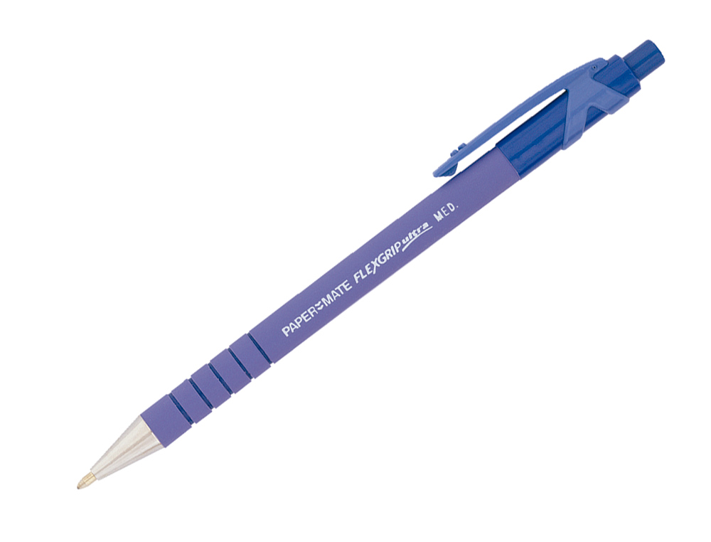 Boligrafo flexgrip retractil azul